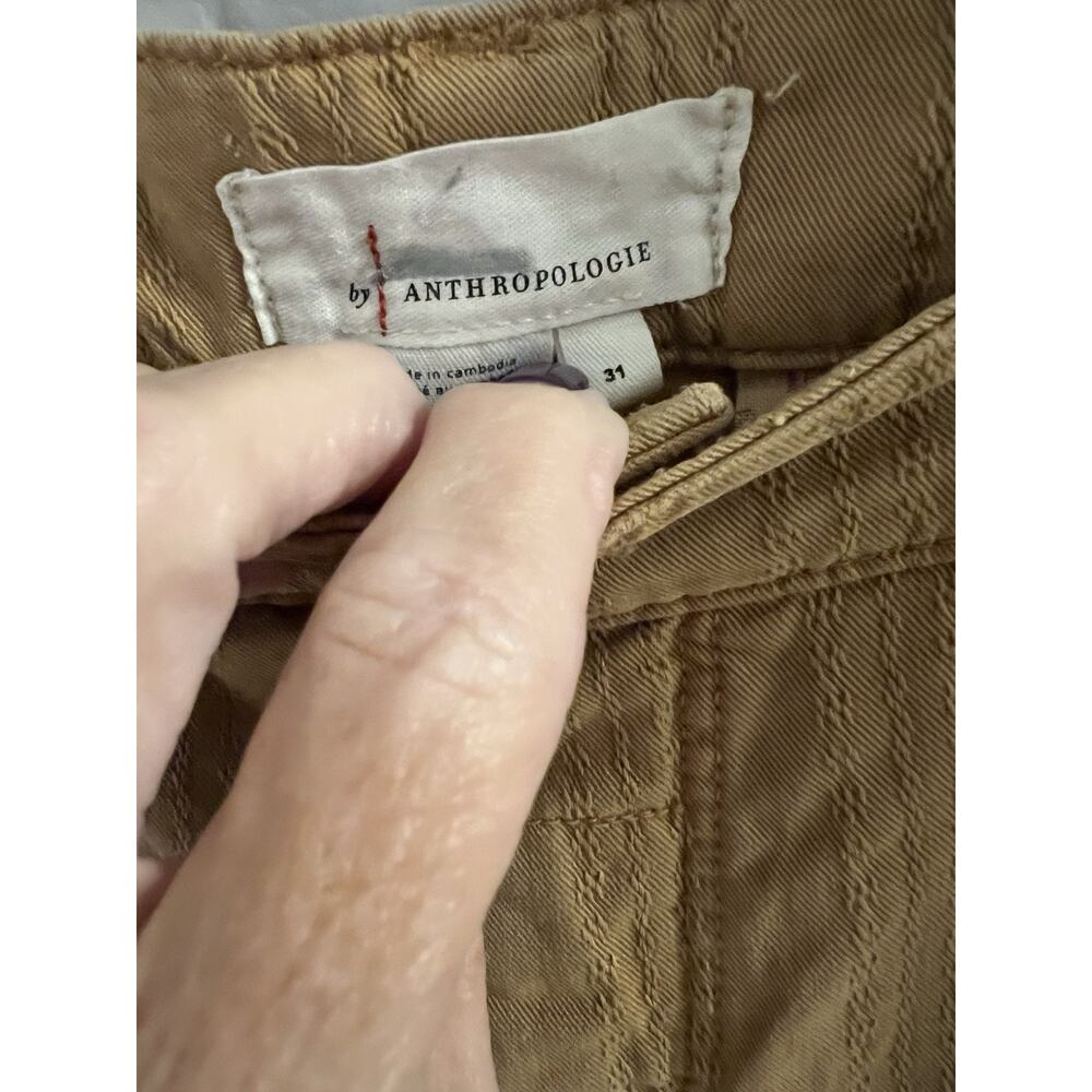 Anthropologie High Waist Pants Women's Size M Cedar Brown Tapered Leg - Picture 6 of 11